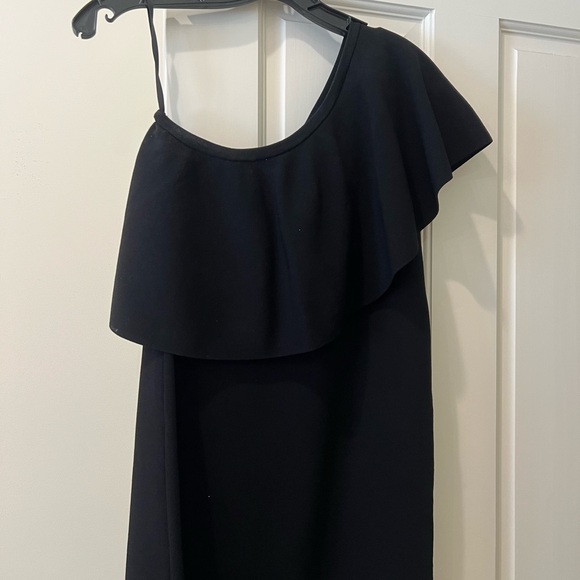 Elegant Black MILLY One-Shoulder Dress - Picture 2 of 4